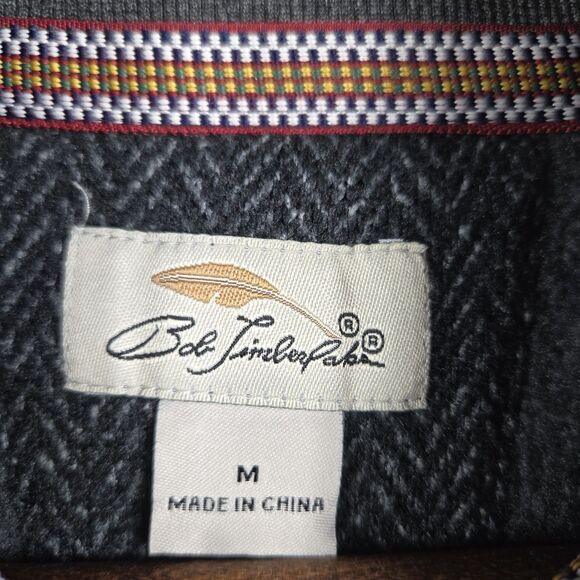Bob Timberlake Men's Size Medium 1/4 Zip Pullover Herringbone Pattern Golf - Picture 2 of 4